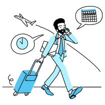 Business Trip Illustration from Tokyo Duotone Set