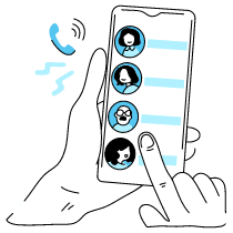 Contact Illustration from Tokyo Duotone Set