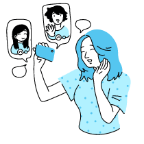 Facetime Meeting 1 Illustration from Tokyo Duotone Set