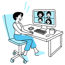 Facetime Meeting 2 Illustration from Tokyo Duotone Set