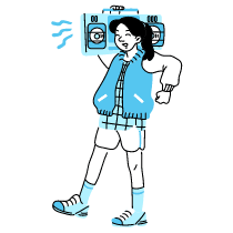 Boombox Illustration from Tokyo Duotone Set