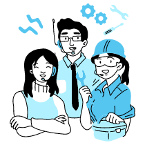 Support Team Illustration from Tokyo Duotone Set