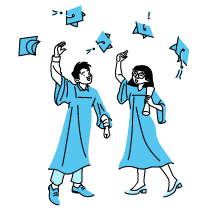 Graduation Illustration from Tokyo Duotone Set