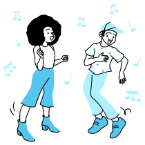 Dance Illustration from Tokyo Duotone Set