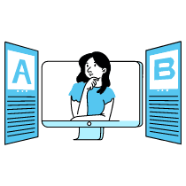 Ab Testing Illustration from Tokyo Duotone Set