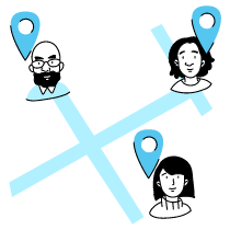Tracking Users Illustration from Tokyo Duotone Set