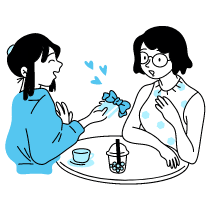 Gift Cards Illustration from Tokyo Duotone Set