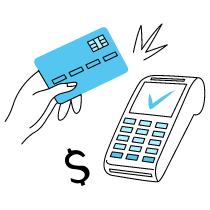 Payment Wth Card Illustration from Tokyo Duotone Set