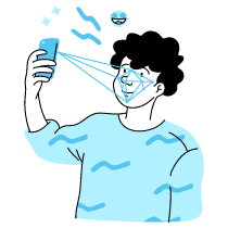 Face ID Illustration from Tokyo Duotone Set