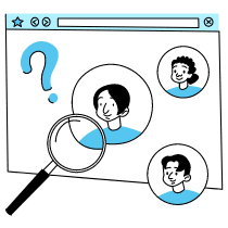 Search User Illustration from Tokyo Duotone Set