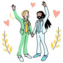 LGBT Wedding Illustration from Tokyo Set