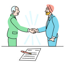 Business Deal Illustration from Tokyo Set