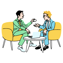 Businessman Giving Business Card Illustration from Tokyo Set