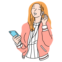 Listening Music With Iphone Illustration from Tokyo Set