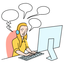 Digital Call Centre Illustration from Tokyo Set