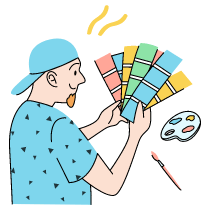 Designer Color Palette Illustration from Tokyo Set