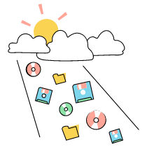 Data Cloud Illustration from Tokyo Set