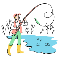 Fishing Illustration from Tokyo Set