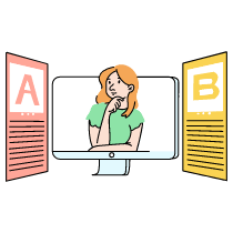 Ab Testing Illustration from Tokyo Set