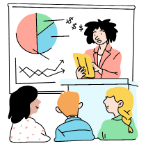 Marketer Giving A Keynote 2 Illustration from Tokyo Set
