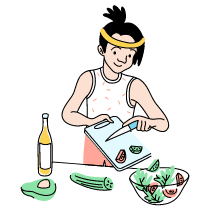 Being Healthy Illustration from Tokyo Set