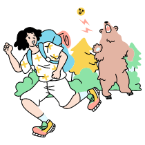 Escape From Danger Illustration from Tokyo Set