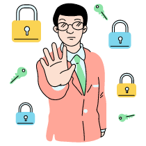 Protect Privacy Illustration from Tokyo Set