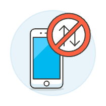 Data Transfer Disable Illustration from UX Colors Set