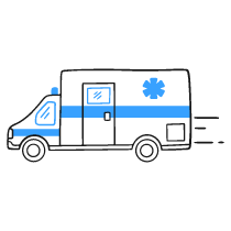 Ambulance Illustration from Brooklyn Set