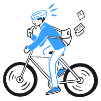 Bike To Work Illustration from Brooklyn Set