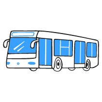 Bus Illustration from Brooklyn Set