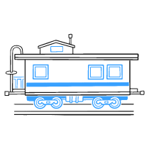Caboose Illustration from Brooklyn Set