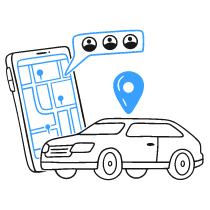 Carpool Illustration from Brooklyn Set