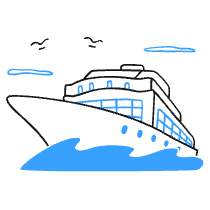 Cruise Ship 2 Illustration from Brooklyn Set