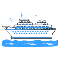 Cruise Ship Illustration from Brooklyn Set