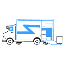 Delivery Van Illustration from Brooklyn Set
