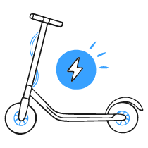 E Scooter Illustration from Brooklyn Set