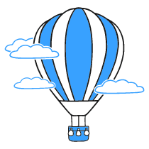 Hot Air Balloon Illustration from Brooklyn Set