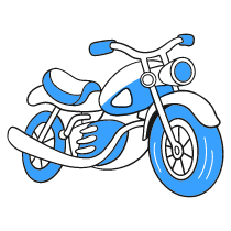 Motorcycle Illustration from Brooklyn Set