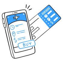 Puchasing Ticket Illustration from Brooklyn Set