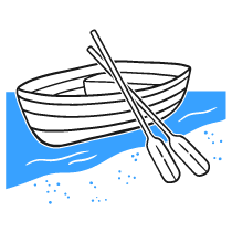 Row Boat Illustration from Brooklyn Set