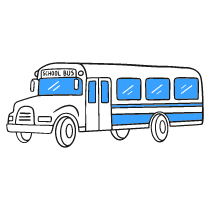 School Bus Illustration from Brooklyn Set