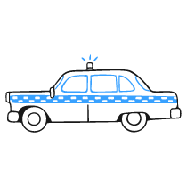 Taxicab Illustration from Brooklyn Set