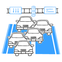 Traffic Day Illustration from Brooklyn Set
