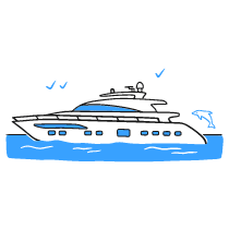 Yacht Illustration from Brooklyn Set