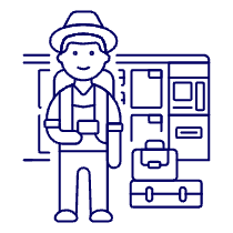 Bagpacker 1 Illustration from UX Line Set