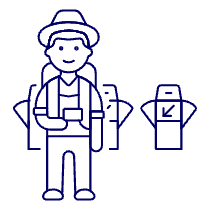 Bagpacker Trip 1 Illustration from UX Line Set