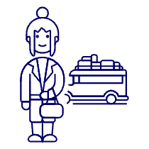 Bus Traveler 1 Illustration from UX Line Set