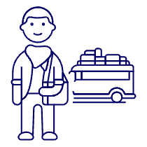 Bus Traveler 4 Illustration from UX Line Set