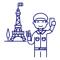 Eifel Selfie 4 Illustration from UX Line Set